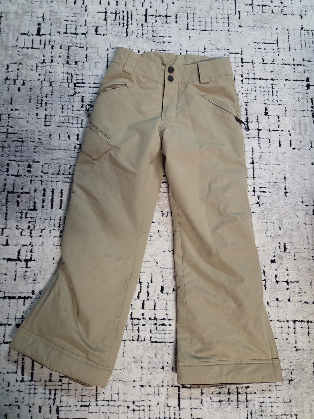 Obermeyer Tan Ski Pants Youth Teen 10/12 unisex great condition